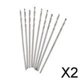 Maxbell 2x10Pieces High-Speed Steel Drill Straight Shank Twist Metal Drill Bit 0.8mm