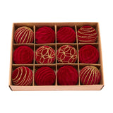 Maxbell 12Pcs Christmas Ball Ornaments Xmas Decor for Holiday Anniversary Engagement