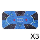 3xPoker Table Layout Standard Portable Tabletop Mat Roll-up Casino Gaming Mat