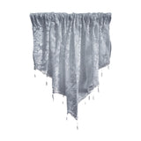 Maxbell Beaded Window Valance Home Decoration with Beads for Living Room Cafe Summer Gray