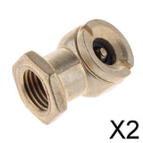 Maxbell 2x1/4" Female NPT Direct Air Line Chuck With Shut-off for Tire Valves Gold