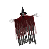Maxbell Hanging Halloween Skeleton Decoration Flying for Porch Courtyard red
