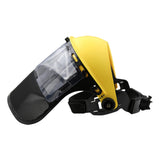 Maxbell Trimmer Face Shield Lawn Mower Mask for Landscaping Forestry Farming Weeding Yellow