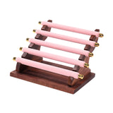 Maxbell Rings Display Stand Jewelry Organizer for Dressing Table Countertop Tabletop Pink 22x16.5x15.5cm