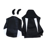 Maxbell Computer Office Chair Slipcovers Breathable Swivel Chair Gaming Chair Covers Black White