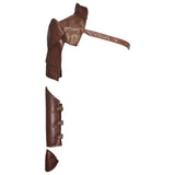 Maxbell 3x1Set Gothic Steampunk Adjustable Shoulder Armor/Arm Strap Metal Decor Brown