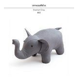 Maxbell Creative creature Ottoman for children Adults, Elephant Cartoon Footstool, Plush Shoe Changing Bench, Multi-Function Decorative Stool, sturdy Wood Frame & Linen Cover, Living Room Entryway Bedroom Elephant Green