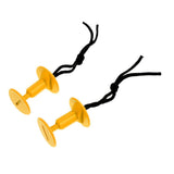 Maxbell 2 Pieces Bodyboard Surfboard Leash Plugs with Cords Strings Yellow - Aladdin Shoppers