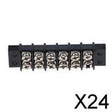 Maxbell 24xMarine Boat RV 12V 30A 6 Ways Screw Terminal Block Bus Bar Splits 1 In 6 Out