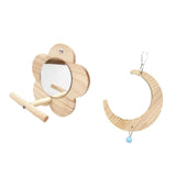 Maxbell Parakeet Wood Swing Versatile Wood Bird Swing Toy for Conures Finches Parrot L