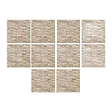 Maxbell 10 Pieces 3D Wall Panels for Bedroom, Bathroom, Kitchen Waterproof Wallpaper Light Yellow