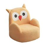 Maxbell 2in1 Kids Cartoon Sofa Bed, Soft Plush, Solid Wood, Safe & Space-Saving Yellow Owl Basic