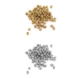 Maxbell 200± Alloy Spacer Beads Pumpkin Round Ball Gold/Silver DIY Jewelry Making 4mm