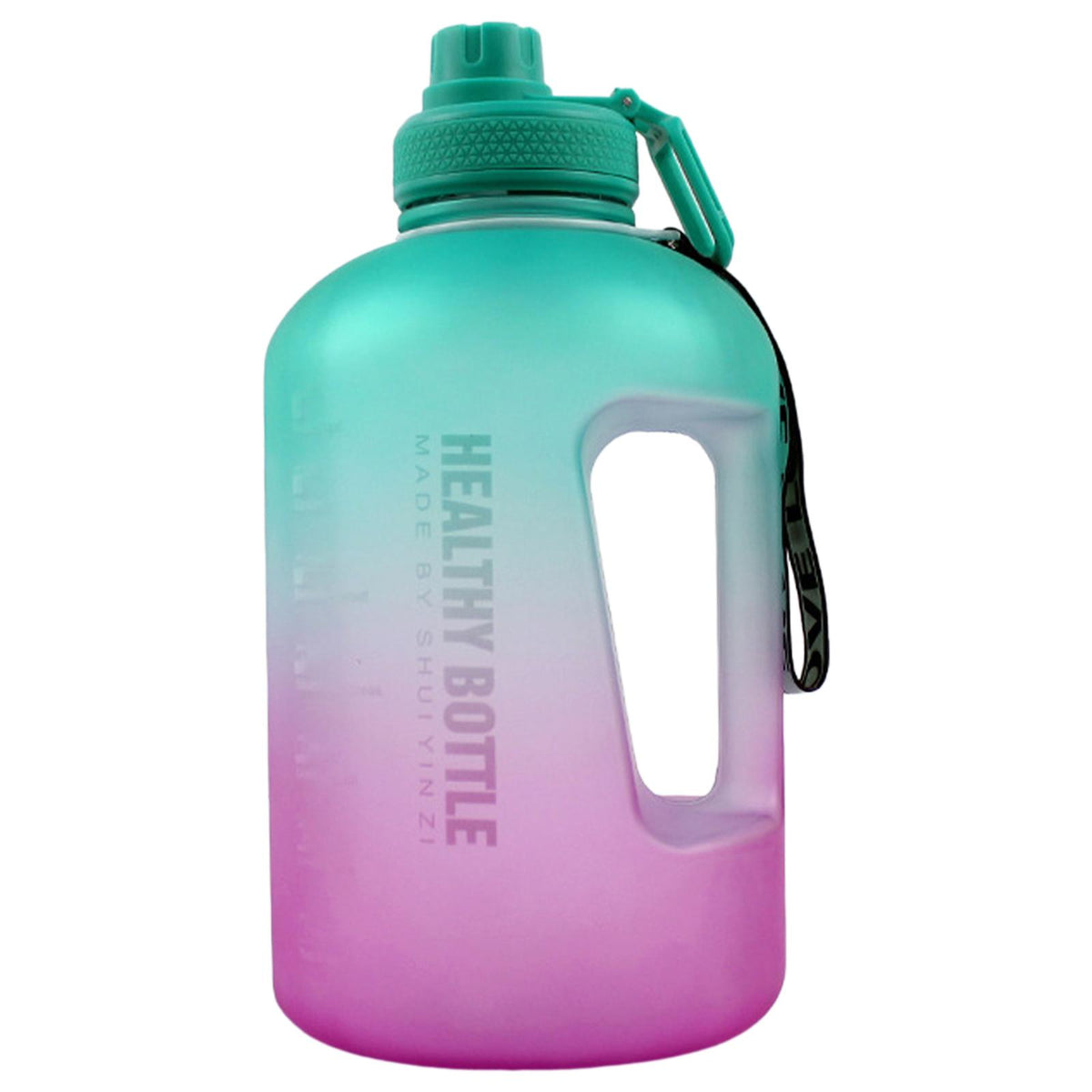 Maxbell Maxbell Reusable Water Bottle with Straw Sports Water Jug Time Marker Green Red