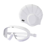 Maxbell Swimmer Glasses with Swim Cap Swimming Glasses Swim Eyewear Swimming Goggles White