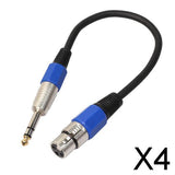 Maxbell 4x6.35 Stereo Audio Male to 3-pin XLR Female Cord for Musical Instrument Parts