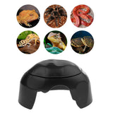 Maxbell Maxbell 3 in 1 Reptile Lizard Hiding Humidifier Cave with Food Water Dish Black S