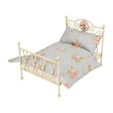 Maxbell 1/6 Dollhouse Bed DIY Scene Accessories Mini Bed for Bedroom Room Decoration C