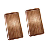 Maxbell 2x Wood Serving Trays Simple Coffee Trays for Themed Party Tea Room Home Use Rectangle 19x10.5 cm