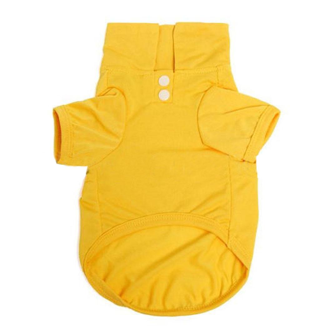 Maxbell Maxbell Pet Dog Polo T-shirt Apparel Doggy Clothes Solid-colored Outfit Yellow-XL