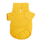 Maxbell Maxbell Pet Dog Polo T-shirt Apparel Doggy Clothes Solid-colored Outfit Yellow-XL