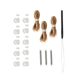 Maxbell Maxbell Universal RV Window Shade Restringing Set Sturdy Accessory Hardware and Rope Brown Rope