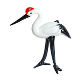 Maxbell Miniature Crane Statue Standing Crane Sculpture for Office Living Room Head down
