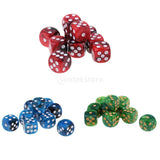 30x Six Sided D6 Dice Dotted 16mm Die Toy for   Dungeons and Dragons Props