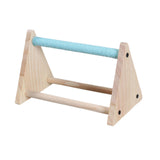 Maxbell Wood Parrot Stand Training Sturdy Claw Grinding for Cockatiel Finch Parakeet Blue