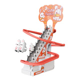 Maxbell Race Track Game Rabbit Set Rabbit Slide Stairs Indoor Toy for Birthday Gifts 3 rabbits