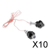 Maxbell 10x2x Motorcycle 6mm Bolt License Plate Frame LED Light Strobe Flashing-Black