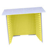 Maxbell Soundproof Booth Studio Sound Recording Foam Panels Desktop Soundproof Cover Gray Yellow