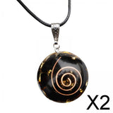 Maxbell 2xHandmade Orgone Energy Generator Pendant Energy Copper Coil Heal Necklace