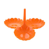 Maxbell Fruit Plate Stackable Modern Desserts Stand for Birthday Banquet Living Room Orange