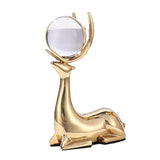 Maxbell Elk Statue Reindeer Sculpture Animal Figure Fireplace Artworks Deer Figurine