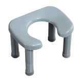 Toilet Stool Seniors Convenient Ergonomic Easy Storage Sturdy Bathroom Stool Gray L