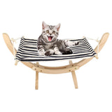 Maxbell Maxbell Pet Cat Hanging Hammock Sturdy Wood Bed for Ferret Small Animal Black Stripe