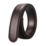 PU Leather Ratchet Belt without Buckle Formal Stylish Replacement Belt Strap