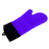 Maxbell Maxbell Heat Resistant Silicone Oven Glove Pot Holder Grilling Cooking Baking Purple