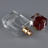 Maxbell Maxbell Empty Glass Perfume Fragrance Bottle Aftershave Spray Containers 50ml Red Cap