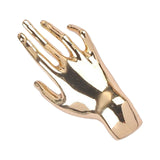 Maxbell Elegant Brooch Pin Hand Shape Alloy Fashionable Lapel Pin for Tie Coat Gowns Gold