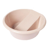 Maxbell Washboard Basin Household Portable Non Slip Washtub for Pants Socks T Shirts Pink