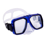 Maxbell Anti Fog Wide View Professional Diving Mask for Diving Swimming Water Sports clear blue
