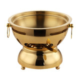 Maxbell Mini Hot Pot Traditional Chinese Hot Pot for Kitchen Countertop Home Camping M gold