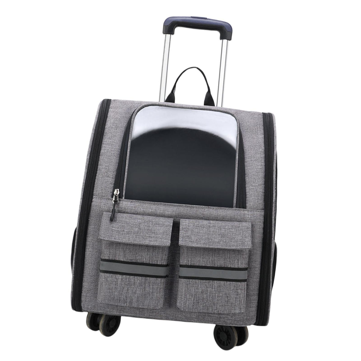 Maxbell Maxbell Cat Trolley Case Backpack Kennel Pet Rolling Carrier for Puppy Transport gray