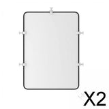 Maxbell 2xHole Bag Divider Tray Portable for Hole Basket Hole Tote Bag Divider Divider Black
