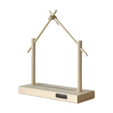 Maxbell Wind Chime Stand Wooden Keychain Jewelry Stand for Lantern Home Decor Indoor S