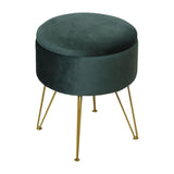Maxbell Vanity Stool Coffee Table Ottoman Dressing Stool for Entryway Indoor Bedroom Green