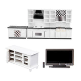 Maxbell 1/12 Dollhouse Miniature Furniture Kitchen Cabinet TV Cabinet Living Room
