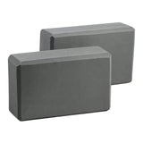 Maxbell 2x Yoga Blocks Anti Slip Yoga Prop Accessories for Indoor Sports Gym Fitness Gray